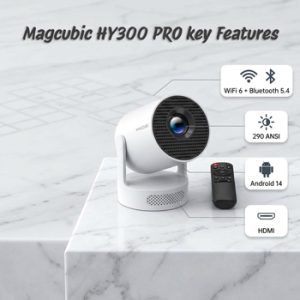 Magcubic HY300 PRO key features infographic