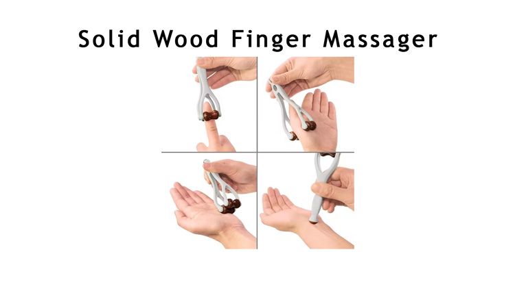 Solid Wood Finger Massager