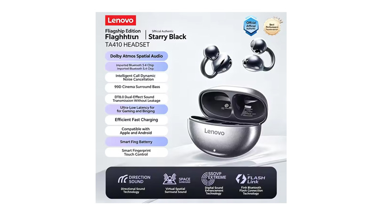 Lenovo TA410 Bluetooth 5.4 wireless earbuds
